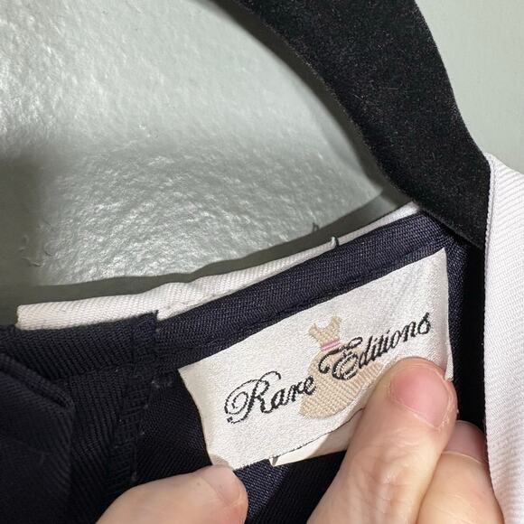 Rare Editions Little Girls Blue Sleeveless Sailor Dress - Size 4T/4 - White Bow - Picture 5 of 7